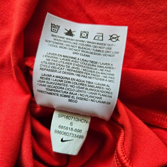 Nike Running Women's Red Dri-Fit  Long Sleeve Hoodie Size S - Picture 5 of 10